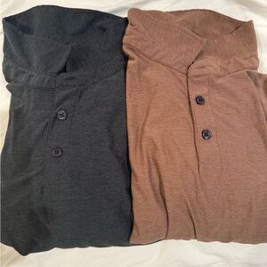 Vuori Strato Tech Polos (2) - gray and orange